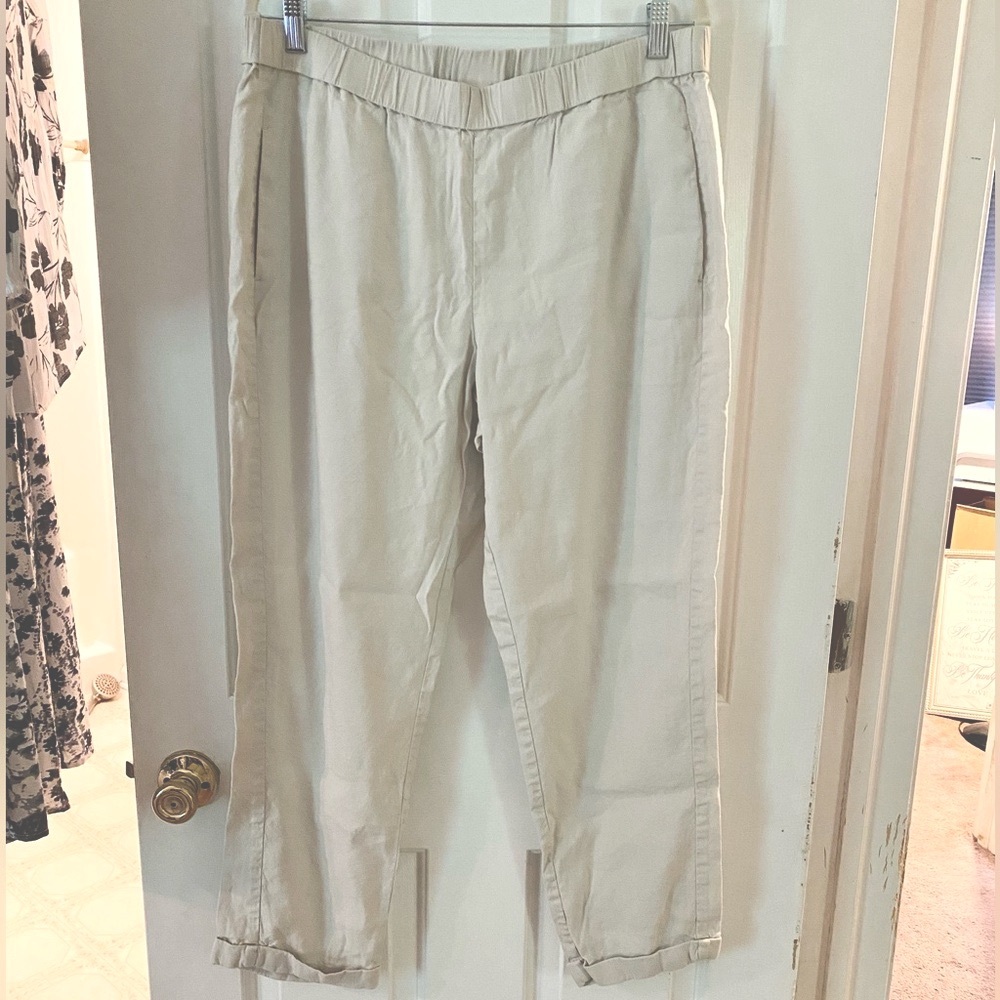J. Jill Linen Blend Stretch Pant size Large